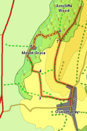 Link to map for Mount Grace from Osmotherley
